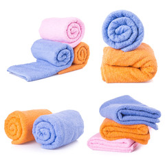 towel or bath towel on a background new.