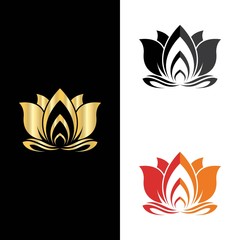Beauty flower logo illustration