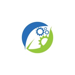 Green technology logo icon illustration