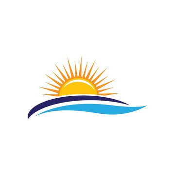 Summer logo template vector icon