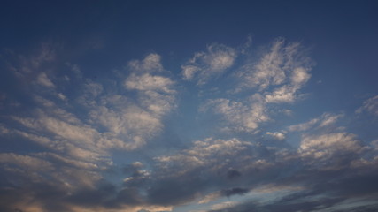collection of white clouds with a blue sky background is very attractive and beautiful