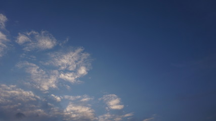 collection of white clouds with a blue sky background is very attractive and beautiful