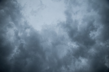 Abstract texture background of Dark sky with storm clouds.