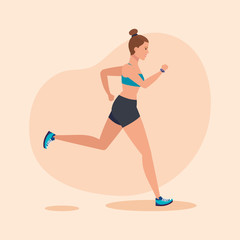 fitness woman running to practice exercise