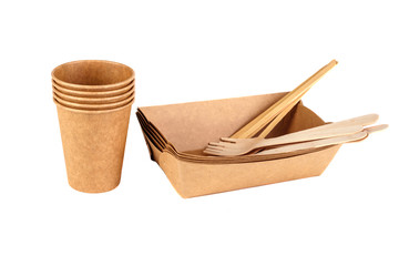 Eco friendly disposable dishes made paper.  environmentally friendly dishes