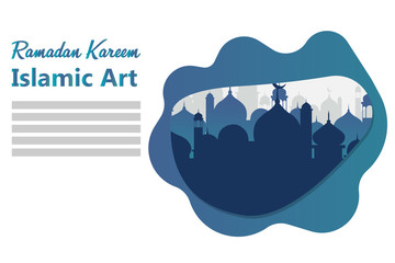 islamic background blue color