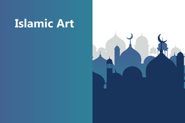 islamic background blue color