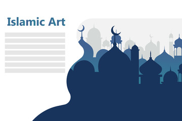 islamic background blue color