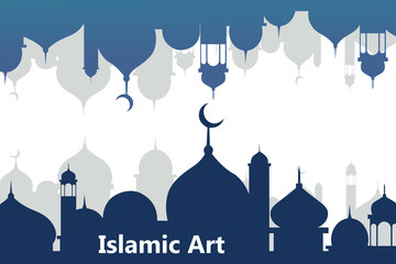 islamic background blue color © Rikzan Fernanda