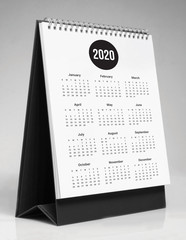 Simple desk calendar 2020
