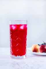 Barberry lemonade, ice cold drink. Fortified drink