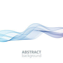 Abstract waves background. Transparent lines