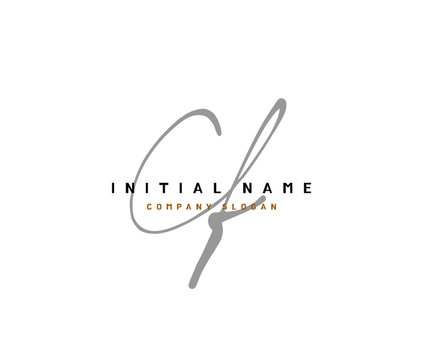 C F CF Beauty vector initial logo, handwriting logo of initial signature, wedding, fashion, jewerly, boutique, floral and botanical with creative template for any company or business.