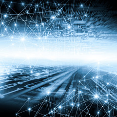 Best Internet Concept of global business.Technological background, symbols Wi-Fi, of the Internet, television, mobile and satellite communications