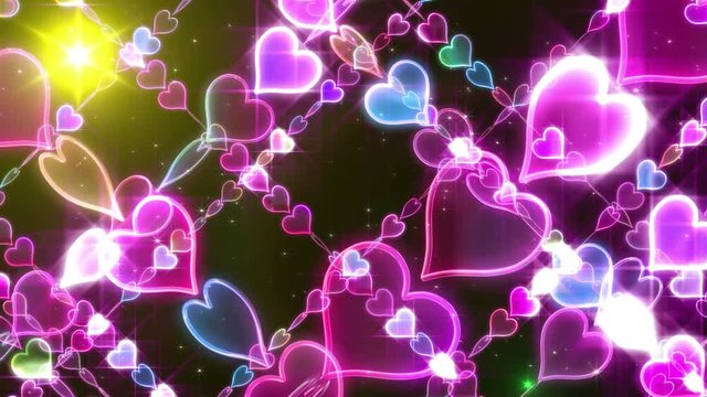 Chain Line Heart Glitter Spangle Background