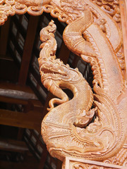 sculpture dragon in Thai temple - 285385833