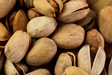 Pistachio texture. Nuts. the salted pistachios background.