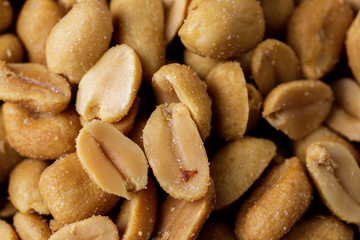 the peanuts texture. Nuts. salted peanuts background.
