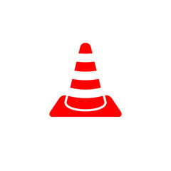 Fototapeta premium Traffic cone icon isolated on white background.