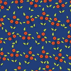 Indian traditional kalamkari flower vector
