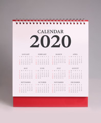 Simple desk calendar 2020