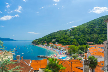 Naklejka na ściany i meble Panorama view of Moscenisca Draga in Croatia