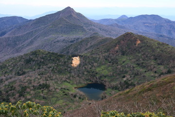晩秋の那須連峰　那須三山縦走　大峠から大倉山を望む
