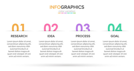 Infographic design with icons and 4 options or steps. Thin line vector. Infographics business concept. Can be used for info graphics, flow charts, presentations, web sites, banners, printed materials.