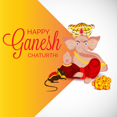 Fototapeta premium Happy Ganesh Chaturthi