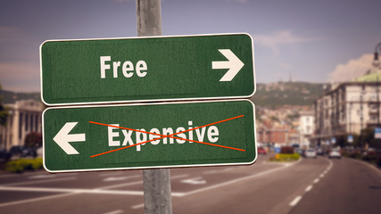 Street Sign Free versus Expensive