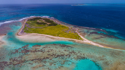 Aerial View cankys los roques venezuela