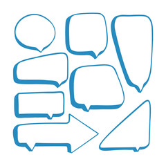 Speech Bubble hand drawn. Vector concept in doodle style