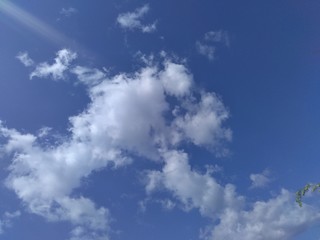 blue sky with clouds