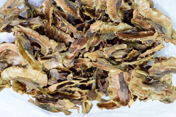 Walnut partitions. Part of the nut, fetal septum.