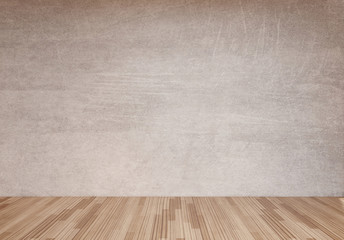 3d rendering,Background concrete wall and wooden floor mock up