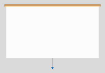 Tela blanca y extendida para proyector 