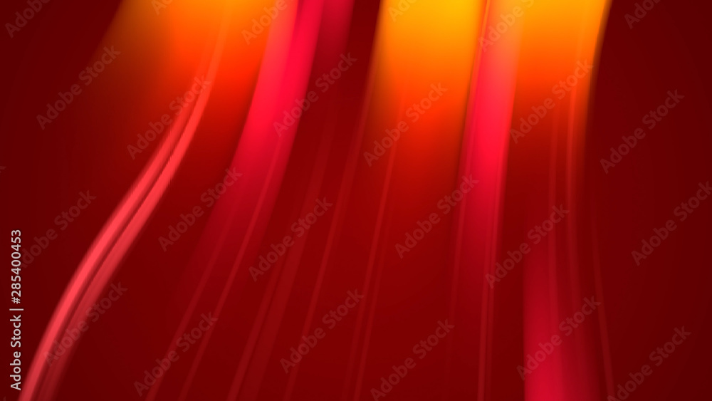 Poster 3d rendering of abstract background with red orange yellow twisted gradient of colors. beautiful mix