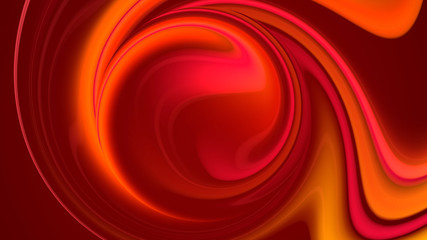 3d rendering of abstract background with red orange yellow twisted gradient of colors. beautiful mixing colors of paint spiral on a plane