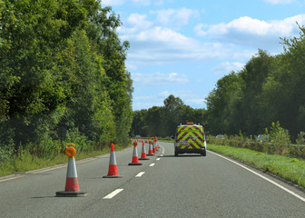 Travaux sur route Angleterre