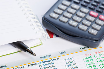 Close up of Pen and Notebook