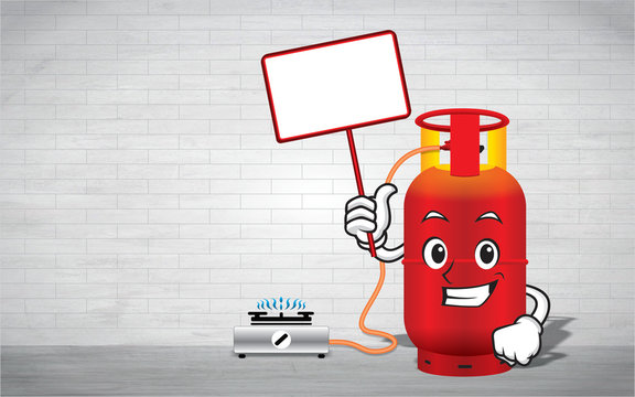 LPG Gas Cylinder Mascot