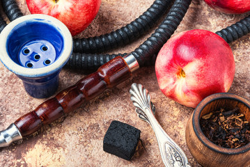 Hookah with nectarine flavor
