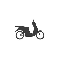 Obraz na płótnie Canvas Motorbike, motorcycle icon. Vector illustration, flat design.