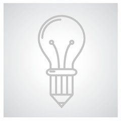 Light lamp sign icon. Idea symbol.