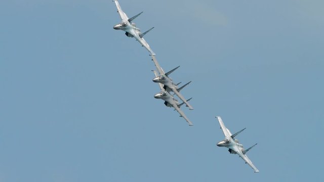 Russian falcons aerobatic team