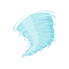 Tornado. Hurricane. Cyclone. Cartoon and flat style. Vector illustration on white background.