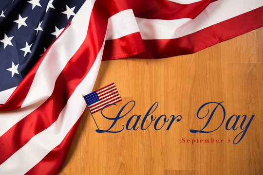 Happy Labor day banner, american patriotic background - Image