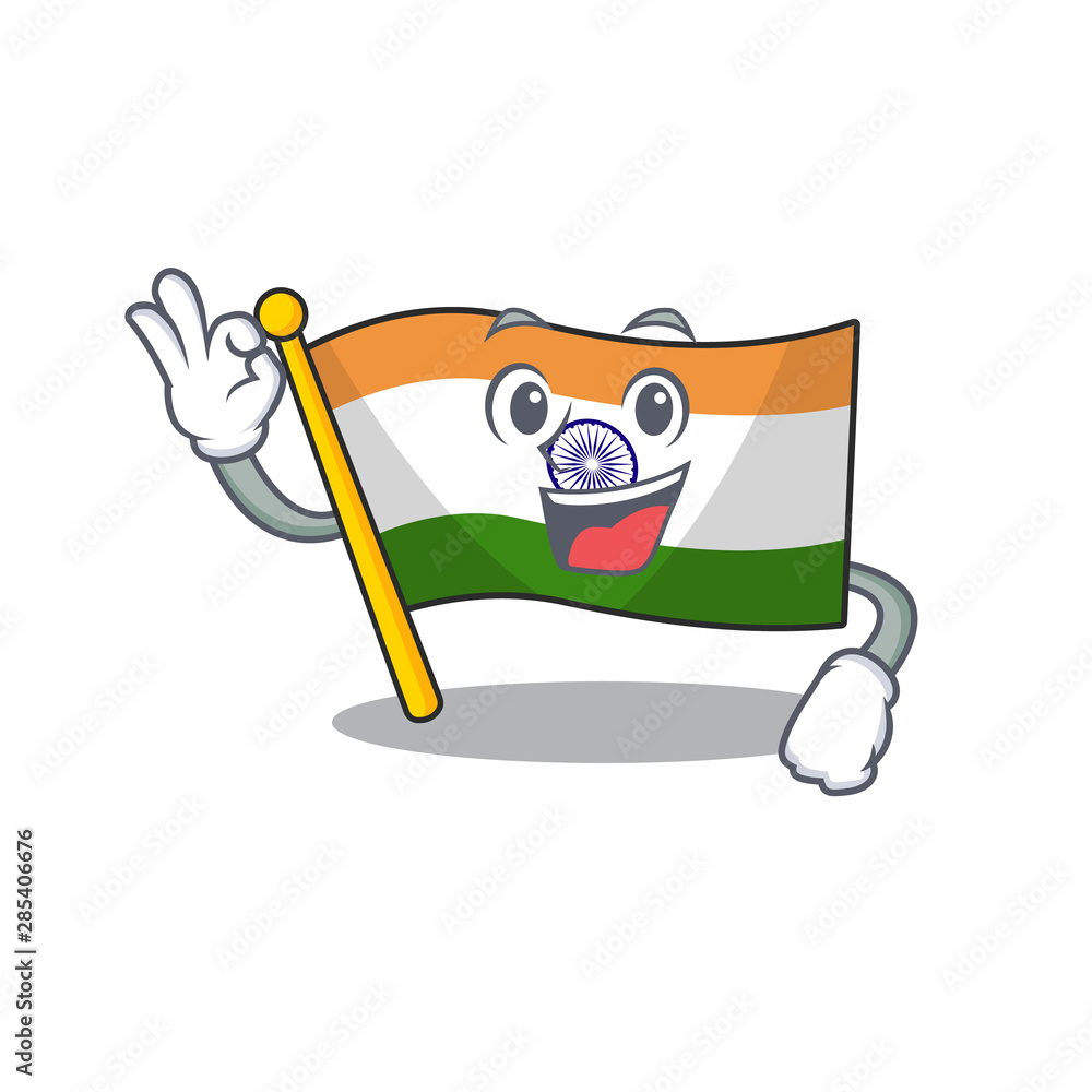 Canvas Prints Okay flag indian with the mascot shape