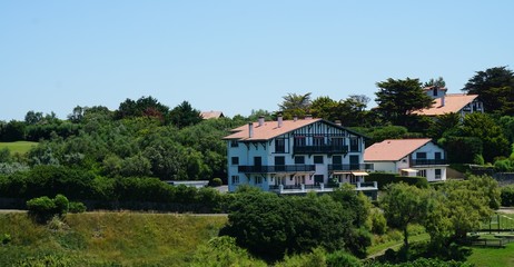 Fototapeta na wymiar Landscape of Saint-jean de Luz, Basque country, France