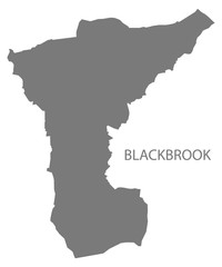 Blackbrook grey ward map of High Peak district in East Midlands England UK